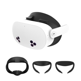HiBloks Facial Interface for Meta Quest 3S Accessories, 2Pcs Face Cover Pad Compatible with Oculus Quest 3S ——Breathable Ice Silk Cotton & Sweat-Proof PU Face Cushion Pad, Air-Circulation Design