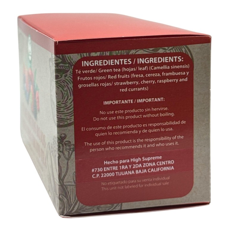 Frutos Rojos Te (Red Fruits Tea) – 100% Natural, Vegan
