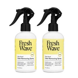 Fresh Wave Lemon Odor Eliminator Spray & Air Freshener, 8 oz. | Pack of 2 | Odor Absorbers for Home | Safer Odor Relief | Natural Plant-Based Odor Eliminator | For Furniture, Fabrics & Trash