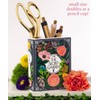 Small - Secret Garden Book-Shaped Decorative Vase, Ceramic Flower Vase