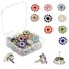 Liangang 30pcs DiamondCute Push Pins for Bulletin Board,Flower and Heart