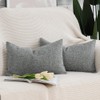 Madizz Set of 2 Faux Linen Cushion Covers, Soft Decorative