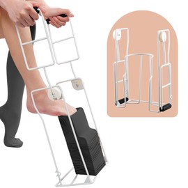 AKIMRABY Compression Sock Aid Device - Foldable Sock Aids for Putting on Compression Socks, Stocking Donner Sock Helper Tool for Seniors Fits Calf Circumference Under 16 Inches