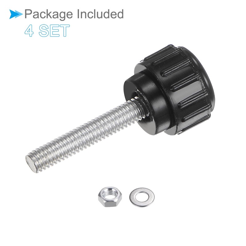 CoCud Threaded Thumb Screw M4 Screw 20mm Length Plastic Clamping