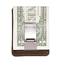 House of Jack Co. Wyatt Money Clip Wallet for Men, Slim Front Pocket Leather Card Holder, Ideal Gift For Men, Minimalist Full Grain Cowhide Wallet, Brown