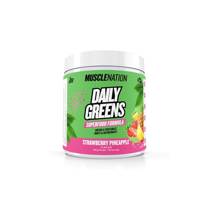 Muscle Nation Daily Greens Strawberry Pineapple 180g