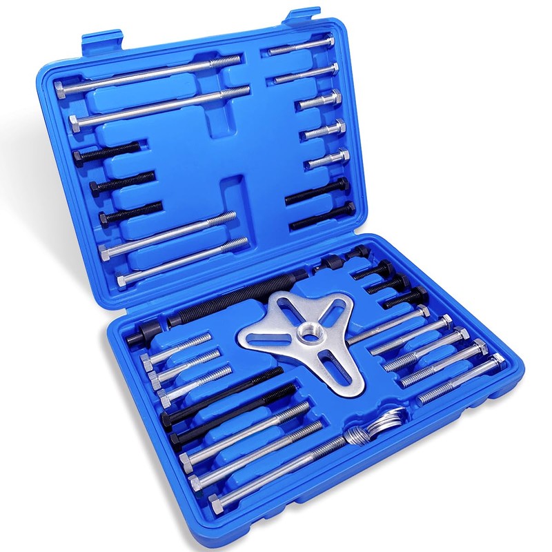 Thorstone 46pcs Harmonic Balancer Puller Set, Steering Wheel Flywheel Crankshaft