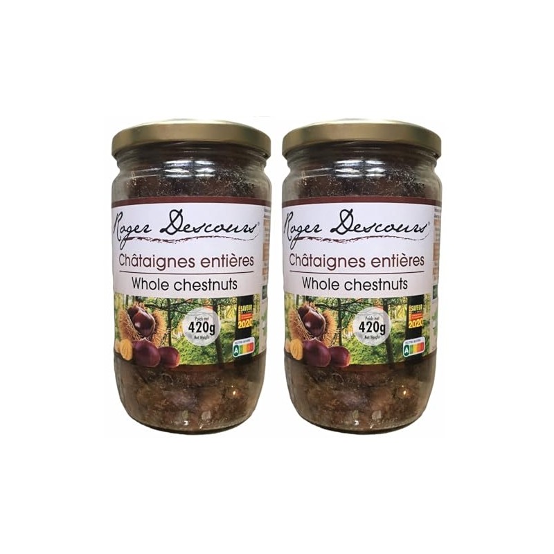 Whole Roasted French Chestnuts 14.8 Ounces Jar (14.8 Ounce (Pack