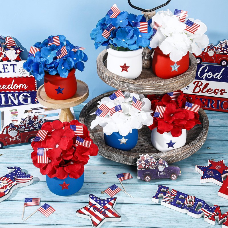 Funnymoom 6 Pack 4th of July Table Decor 250th Anniversary