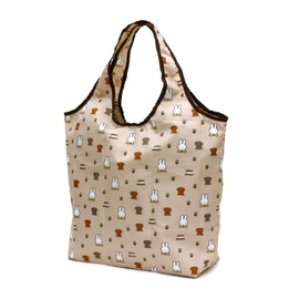 CHIFLE ECO0416 Foldable Insulated Eco Bag, B248. Beige Miffy & Snuffy