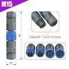 AOHUA Waterproof Connector IP68 Outdoor Electrical Plug Wire to Wire,