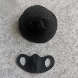 SSbeauty M 1/6 Custom Scale Fisherman Hat + Mask for 12" Male Female Phicen TBLeague Action Figure Doll Toy (Black)