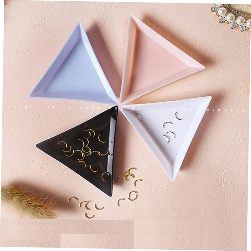 Healeved Triangular Storage Trays for Nail Art Jewelry 80pcs Set