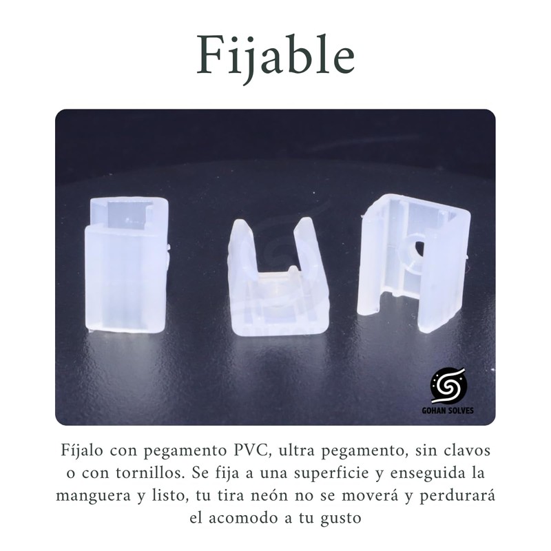 Paquete de 20 Grapas Abrazaderas para Manguera Neónflex 5050 Blister.