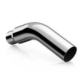 A-KARCK Elbow Exhaust Tip 4" Inlet, Chrome Tailpipe Tip with 4" Inlet 6" Outlet 23" Overall Length, Turn Down Exhaust Tip Chrome Structure for High Temperature Resistance