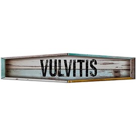 ANY AND ALL GRAPHICS Vulvitis Teal Diamond 4"x18" Shaped Weathered Rustic Painted Look Look Novelty décor Composite Aluminum Beach Cottage Sign.