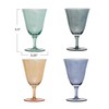 Creative Co-Op 8 Oz. Stemmed Wine Glass Set, Multicolor, Set