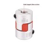sourcing map 6.35mm to 8mm Bore L31xD20 Flexible Spider Coupling