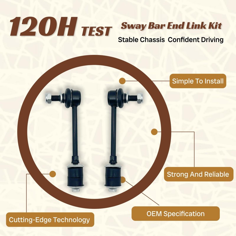 Chassora K90680 2PC Front Stabilizer Sway Bar End Link Fit