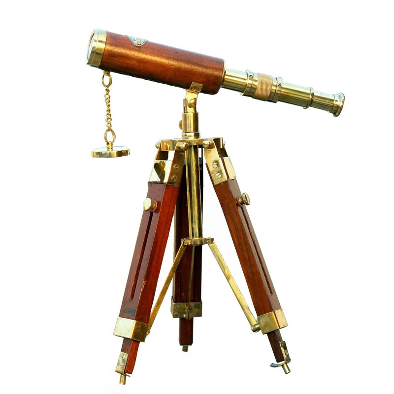 Brass Telescopes Sailor, Pirate Collection Nautical Leather Bounded Telescope with