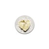 10K Yellow Gold Diamond Cut Nugget Heart Earrings