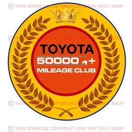 The Vinyl Shop Toyota Decal 500k High Miles Club Tacoma SR5 4X4 4Runner TRD  Tundra Fj Cruiser