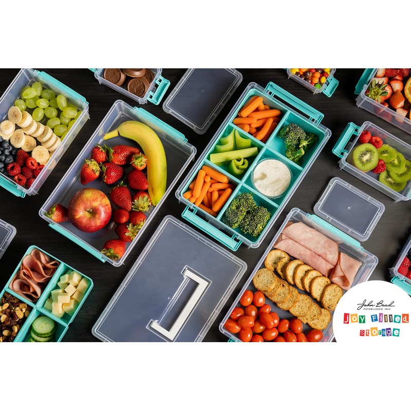 Joy Filled Storage - 2 Clear Stackable Containers 2 lids