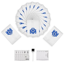 20 Packs 3D Airclean Bags Replacement for Miele GN Vacuum Bag for Miele Classic C1 Complete C1 Complete C2 S227 S240 S270 S400 S2 S5 S8 Series with 5 Motor Protection Filters, 5 AirClean Filters