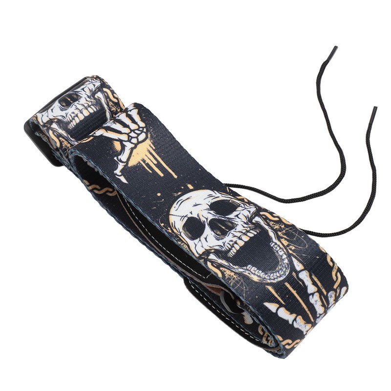 Guitar Strap Cool Skeleton Design Adjustable 2 Inches Wide Polyester
