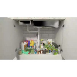 AIDERLY Under Sink Organizers Storage 2 Tier Slide Out Kitchen Cabinet Bathroom Storage