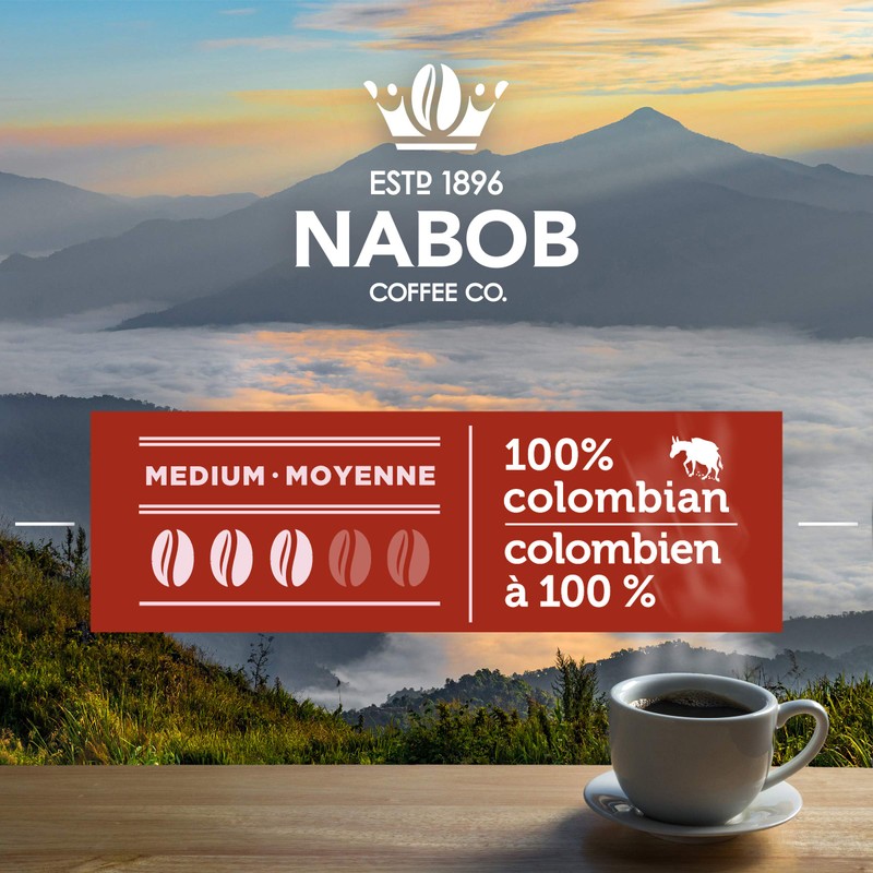 Nabob 100% Colombian Coffee 100% Compostable Pods, 292g
