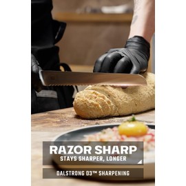 Dalstrong Serrated Bread Knife - 10 inch - Gladiator Series Elite - Forged High-Carbon German Steel - G10 Handle Kitchen Knife - Sheath Included - Razor Sharp Slicer - Slicing Knife - NSF Certified