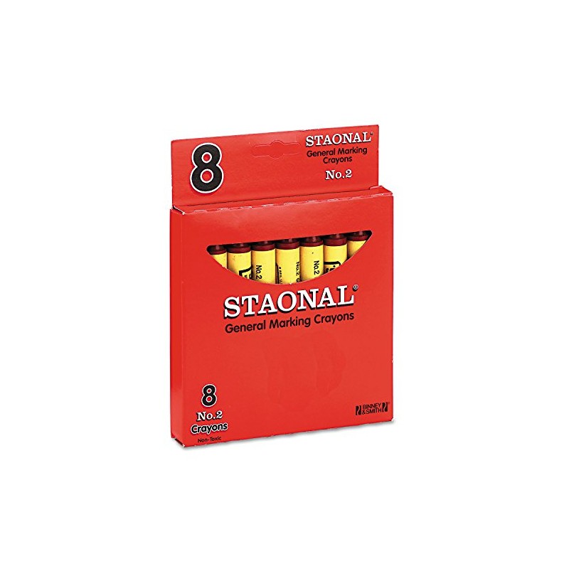 Crayola 5200023038 Staonal Marking Crayons, Red, 8/Box