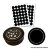 AllSpice 70 Black Water Resistant Round Spice Jar Labels Set