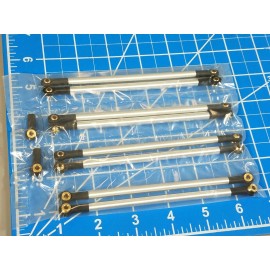 JP Garage Aluminum Front & Rear Axle Linkage Rod Link Set Tamiya 1/10 Bullhead Clodbuster