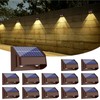 Brighter Solar Fence Lights-3000/4000/6000K 3 Mode,Solar Lights Outdoor Waterproof,Dusk to