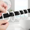Qulable 24 pcs Shower Curtain Rings Plastic Shower Curtain Hooks