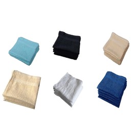 Waddington Face Cloth Flannels Pack Of Six 100 Percent Cotton Assorted Colours