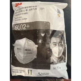 3M 9502+ Mask, Genuine. Pack of 50