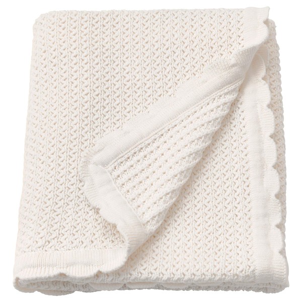 Ikea GULSPARV: Blanket 27.6 x 35.4 inches (70 x 90 cm) White (204.271.10)