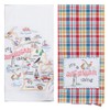 Paquete de 2 toallas de cocina bordadas de Kay Dee