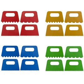 Lependor Plastic Scrapers Kit, 16Pcs Paint Scraper Tool for Arts Crafts Scraping Knife Pottery Painting Tools Drawing Acrylic Putty - 16 Packs