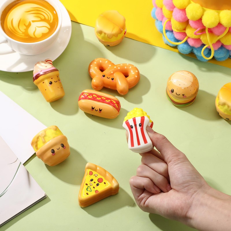 Hollowfly 56 Pcs Fast Food Stress Balls Bulk, Stress Relief