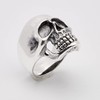 Biker Ring 925 Sterling Silver CHUNKY Heavy Skeleton Skull Rings