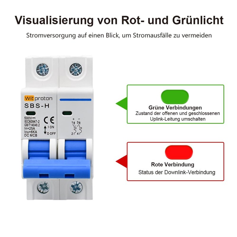 25A DC 2-Pole Circuit Breaker 500 V - Thermal Magnetic