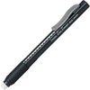 Pentel Clic Eraser, Retractable, Pocket Clip, Rubber Grip, Black Barrel