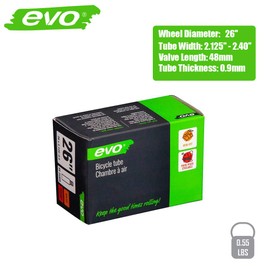 evo, SV, Tube, Schrader, Length: 48mm, 26'', 2.125-2.40