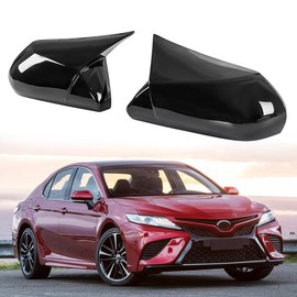 SIPIDEAUT Side Mirror Cover Cap Rear View Mirror Cover Caps Compatible with Toyota Camry 2018-2024(Glossy Black Style)