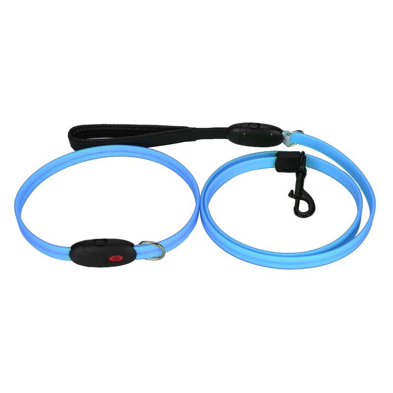 Outdoor Dog LED Collars with Leashes Set USB Rechargeable Pet