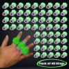 Party Glowz LED Light Up Flashing Green Jelly Bumpy Rings